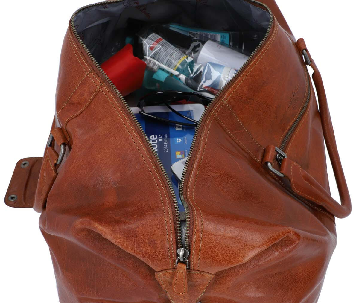 2R1-20-2wp_innen1 Outlet Reisetasche – kleinere Lederfehler – andere Innenfutter– ansonsten neu – Siehe Video