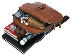 Outlet Rucksack - kleinere Lederfehler - andere Innenfutter -  ansonsten neu – Siehe Video