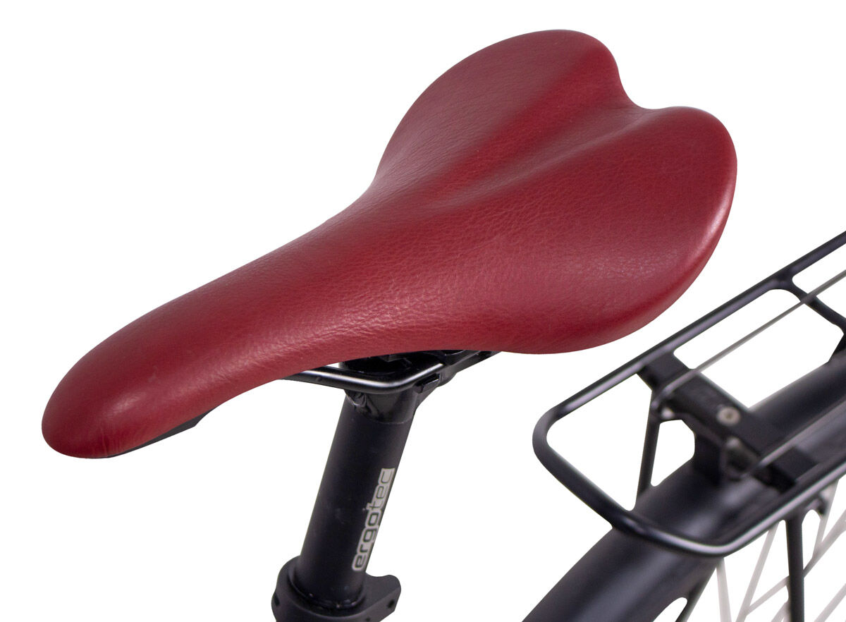 Gusti Geraint T Leather Bicycle Saddle Vintage Bicycle Trekking Bike Road Bike Soft Red