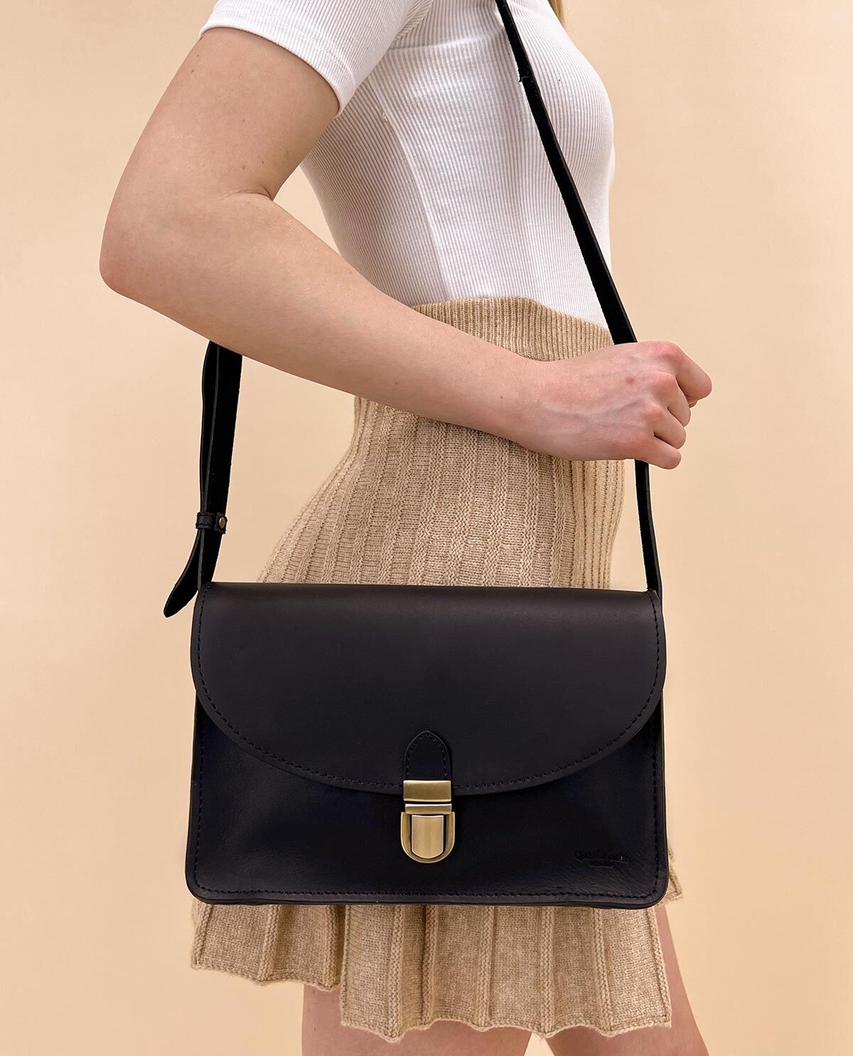 Leather Bag the Who Bag Unique Mod Black Leather Bag Women 