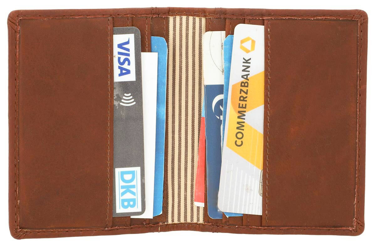 Hal RFID RFID Schutz Kartenhülle Kartenetui Brieftasche Portemonnaie Braun Gusti Kartenhalter Leder