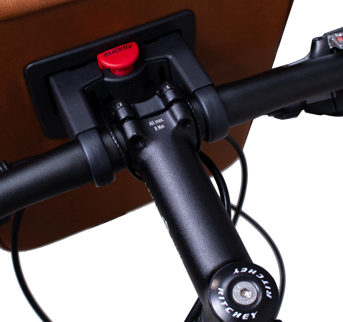Gusti Fahrradtasche Leder Bike Aktentasche Phillip K mit Klickfix-Adapter Schwarz 